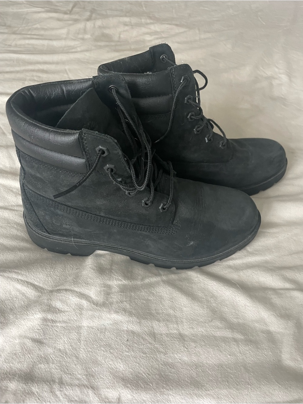 Timberland Women's All-Black Lace-Up Combat Boots